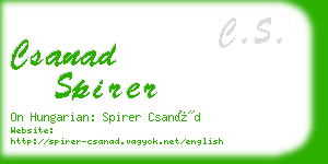 csanad spirer business card